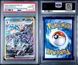 2025 POKEMON PRISMATIC EVOLUTIONS SPECIAL ILLUSTRATION RARE CERULEDGE EX PSA 10 - Image 3