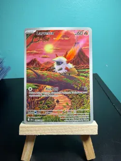 Larvesta 099/086 SV: Black Bolt Illustration Rare Holo Pokemon TCG Card - Image 1