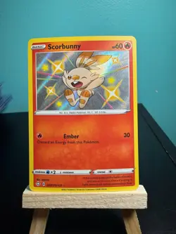 Pokemon TCG SWSH Shining Fates Scorbunny SV015/SV122 Baby Shiny - Image 1