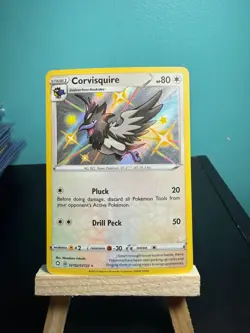 Corvisquire Shiny Holo Rare SV102/SV122 Shining Fates: Shiny Vault Pokemon TCG - Image 1