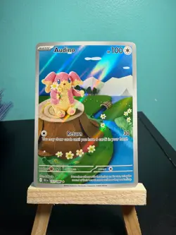 Pokemon Audino Holo 100 HP Illustration Rare Card 151/086 Sv: Black Bolt English - Image 1