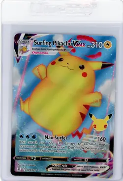 Pokemon Celebrations Surfing Pikachu Vmax 009/025 Ultra Rare Full Art - Image 1