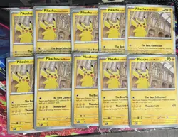 10x Pokemon Pikachu at the Natural History Museum Sealed Jumbo Promo SVP - Image 1