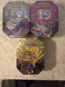 Pokemon TCG Azure Legends Tin Set Kyogre EX Dialga EX Xerneas EX Sealed Lot - Image 1