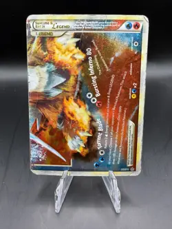 TCG POKEMON SUICUNE & ENTEI 95/95 HOLO BOTTOM LEGEND - Image 1