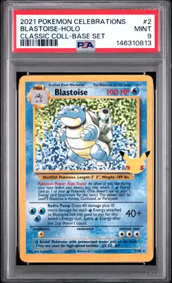2021 POKEMON CELEBRATIONS CLASSIC COLLECTION #2 BLASTOISE-HOLO PSA 9 - Image 1