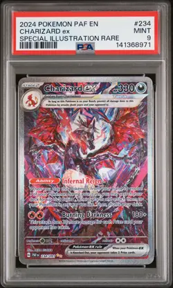 2024 POKEMON PAF EN-PALDEAN FATES SPECIAL ILLUSTRATION RARE CHARIZARD EX PSA 9 - Image 1