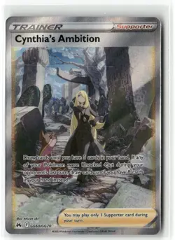 Pokemon TCG Crown Zenith Galarian Gallery #GG60/GG70 Cynthia's Ambition - Image 1