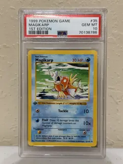 1999 POKEMON GAME 1ST EDITION#35 MAGIKARP PSA 10 - Image 1