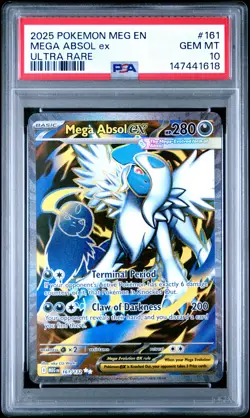 2025 POKEMON MEG EN-MEGA EVOLUTION ULTRA RARE #161 MEGA ABSOL EX PSA 10 - Image 1