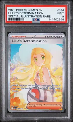 2025 Pokemon MEG En Lillie's Determination Special Illustration Rare #184 PSA 9 - Image 1