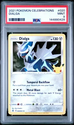 2021 POKEMON CELEBRATIONS #020 DIALGA PSA 9 - Image 1