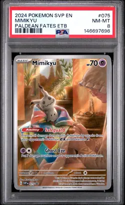 2024 POKEMON SVP EN-SV BLACK STAR PROMO #075 MIMIKYU PSA 8 - Image 1