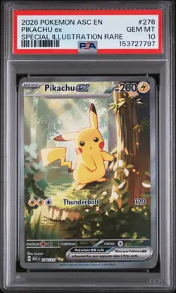 2026 POKEMON ASCENDED HEROES SPECIAL ILLUSTRATION RARE #276 PIKACHU EX PSA 10 - Image 1