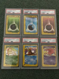 2002 Pokemon Japanese McDonalds 3, 9, 14 Chikorita Marill Slowpoke PSA10 +Bonus - Image 1