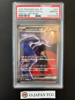 PSA 10 Team Rocket's Mewtwo ex SAR 237/193 MEGA Dream M2a Pokemon Card Japanese - Image 1