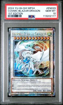 2024 Yu-Gi-oh! Cosmic Blazar Dragon - MP24-EN029 - PSA 10 GEM MINT - Image 2