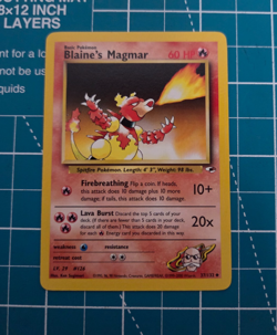 Blaine's Magmar 37/132 Gym Heroes Unlimited WotC 2000 Pokemon NM - Image 1