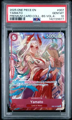 2025 ONE PIECE PREMIUM COLLECTION BEST SELECTION VOL.4 #007 YAMATO PSA 10 - Image 1