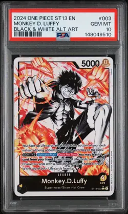 2024 ONE PIECE ULTRA DECK THE THREE BROTHERS ALT ART #003 MONKEY D. LUFFY PSA 10 - Image 1