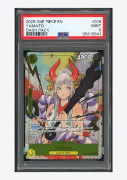 One Piece PSA 9 Yamato C Promo 2025 ST13-016 Dash Pack English - Image 1