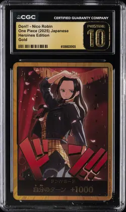 2025 ONE PIECE JAPANESE HEROINES EDITION GOLD DON!! NICO ROBIN CGC 10 PRISTINE - Image 1