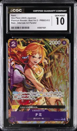 2025 ONE PIECE JAPANESE PREMIUM BOOSTER: BEST VOL.2 ALTERNATE ART NAMI CGC 10 - Image 1