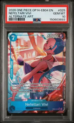 2026 ONE PIECE THE AZURE SEA'S SEVEN ALTERNATE ART #025 NEFELTARI VIVI PSA 10 - Image 1