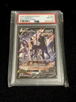 Pokemon Umbreon V Brilliant Stars Character Rare Full Art #TG22 PSA 10 Gem Mint - Image 1