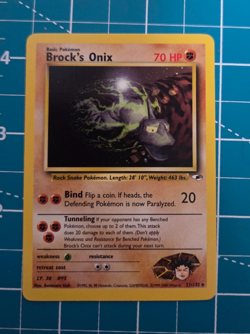 Brock's Onix 21/132 Gym Heroes Unlimited WotC 2000 Pokemon NM - Image 1