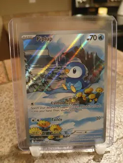 Pokemon TCG Piplup Illustration Rare ME02: Phantasmal Flames 098/094 (LP) - Image 1