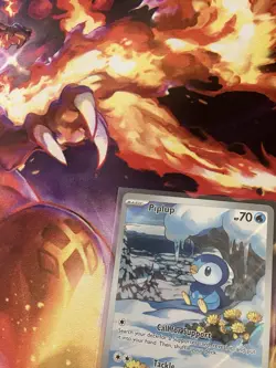 Piplup 098/094 Illustration Rare Phantasmal Flames Pokemon Card TCG NM - Image 5