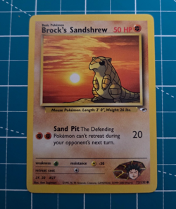 Brock's Sandshrew 72/132 Gym Heroes Unlimited WotC 2000 Pokemon NM - Image 1