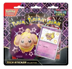 Pokemon TCG Paldean Fates Tech Sticker Collection 3 Pack - Shiny Fidough Promo - Image 1