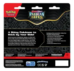Pokemon TCG Paldean Fates Tech Sticker Collection 3 Pack - Shiny Fidough Promo - Image 2