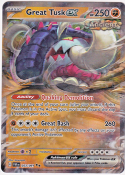 053/091 Great Tusk ex | Double Rare Card | SV-04.5 Paldean Fates : Pokemon TCG - Image 1