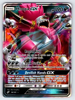Hoopa GX 96/181 2019 SM Team Up Set Pokemon Card Nintendo Ultra Rare Holo - Nm - Image 1