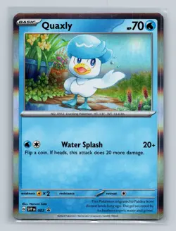 Pokemon - Quaxly - 003 - SV: Scarlet & Violet Promo Cards - Holo - Promo - NM - Image 1