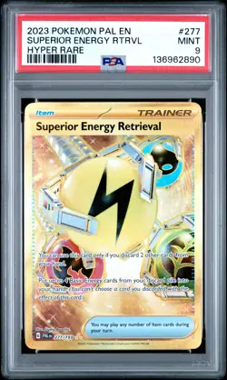 2023 POKEMON PALDEA EVOLVED HYPER RARE #277 SUPERIOR ENERGY RETRIEVAL PSA 9 - Image 1