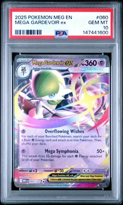 2025 POKEMON MEG EN-MEGA EVOLUTION #060 MEGA GARDEVOIR EX PSA 10 - Image 1