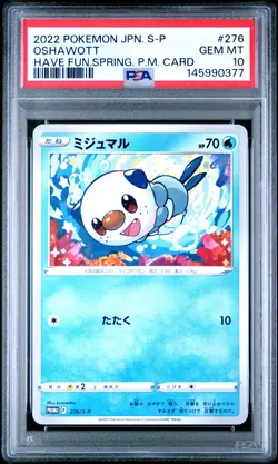 2022 POKEMON JPN S PROMO HAVE FUN. SPRING. POKEMON CARD #276 OSHAWOTT PSA 10 - Image 1