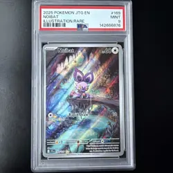 2025 POKEMON JTG EN-JOURNEY TOGETHER ILLUSTRATION RARE #169 NOIBAT PSA 9 - Image 1