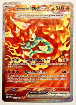 Pokemon Hearthflame Mask Ogerpon ex 212/167 Sv06: Twilight Masquerade SIR NM - Image 1