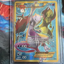 Pokemon Mewtwo EX 163/162 Breakthrough Secret Rare Full Art Holo - Image 1
