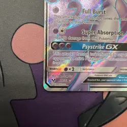 Pokemon Mewtwo GX TCG Full Art Ultra Rare Holo Card 72/73 Shining Legends - Image 4