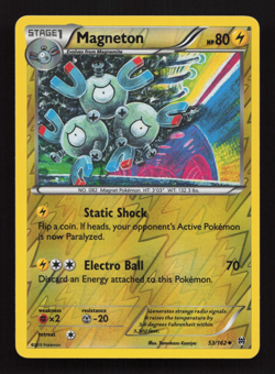 Magneton 53/162 - Reverse Holo - LP - XY - BREAKthrough Pokemon Card - Image 1