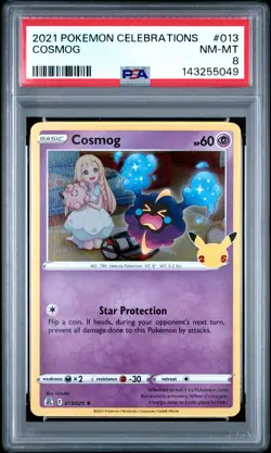 2021 POKEMON CELEBRATIONS #013 COSMOG PSA 8 - Image 1