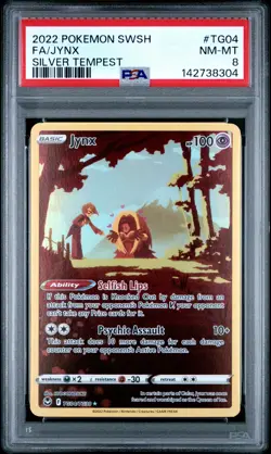 2022 POKEMON SWORD & SHIELD SILVER TEMPEST #TG04 FULL ART/JYNX PSA 8 - Image 1