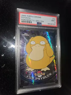 Psyduck Spectra PSA 9 Pokemon Topps Chrome - Image 1