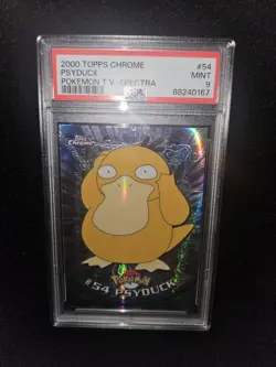 Psyduck Spectra PSA 9 Pokemon Topps Chrome - Image 5